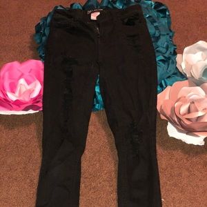 Black distress Jeans